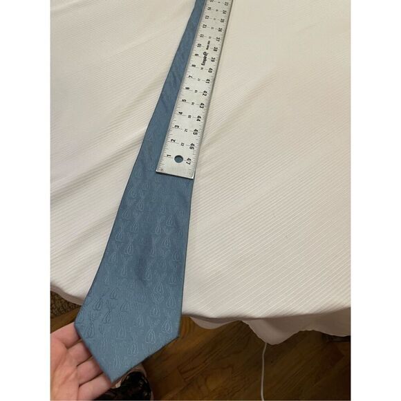 Gucci Vintage Blue Silk Necktie Tie - Picture 6 of 7